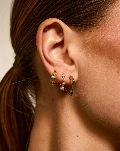 Anna + Nina Funky Love Small Hoop Oorbellen (2 stuks) Accessoires