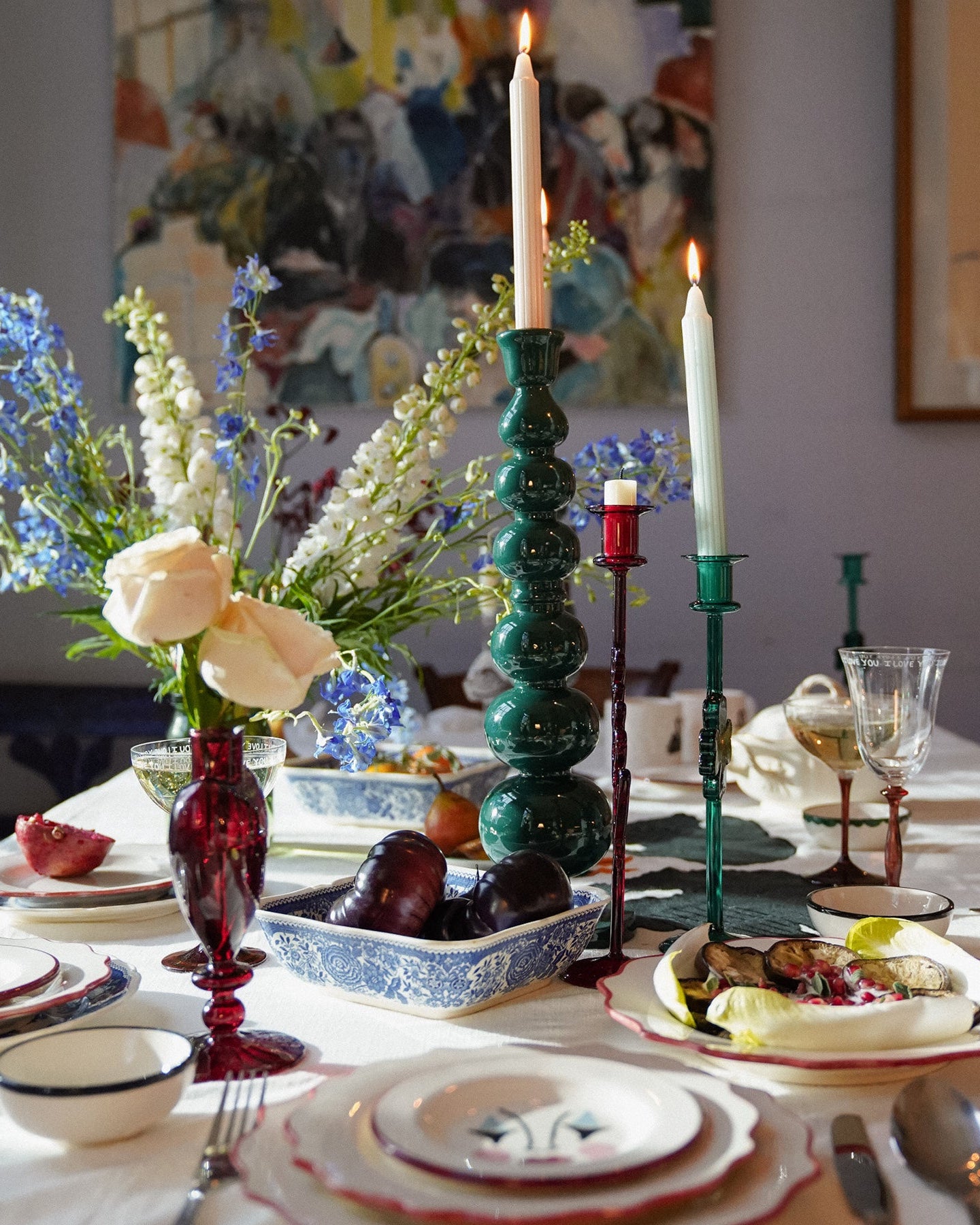 Anna + Nina Maroon Parfum Candle Holder Accessoires