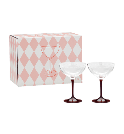 Anna + Nina I Love You Champagne Glass Set of 2 Accessoires