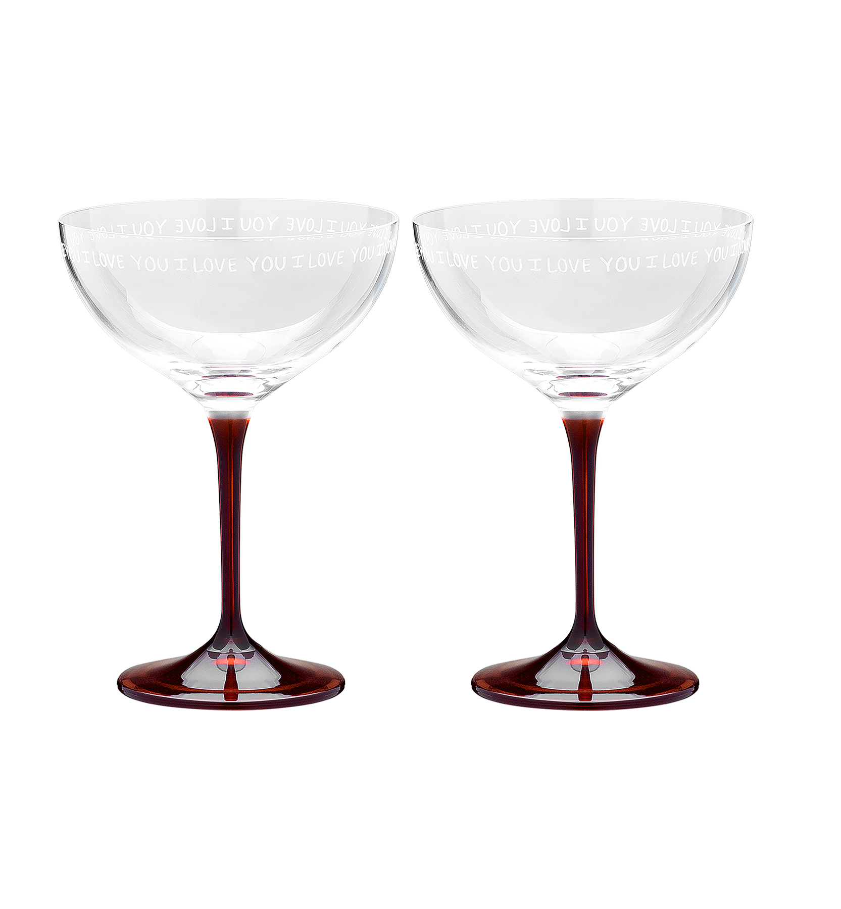 Anna + Nina I Love You Champagne Glass Set of 2 Accessoires