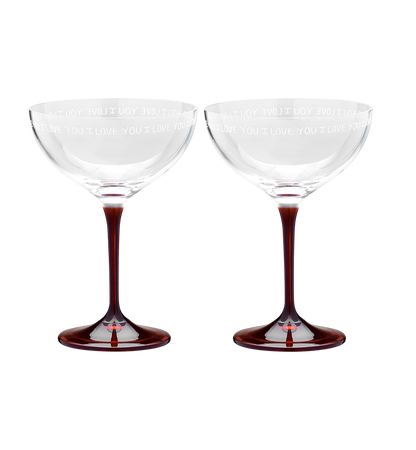 Anna + Nina I Love You Champagne Glass Set of 2 Accessoires
