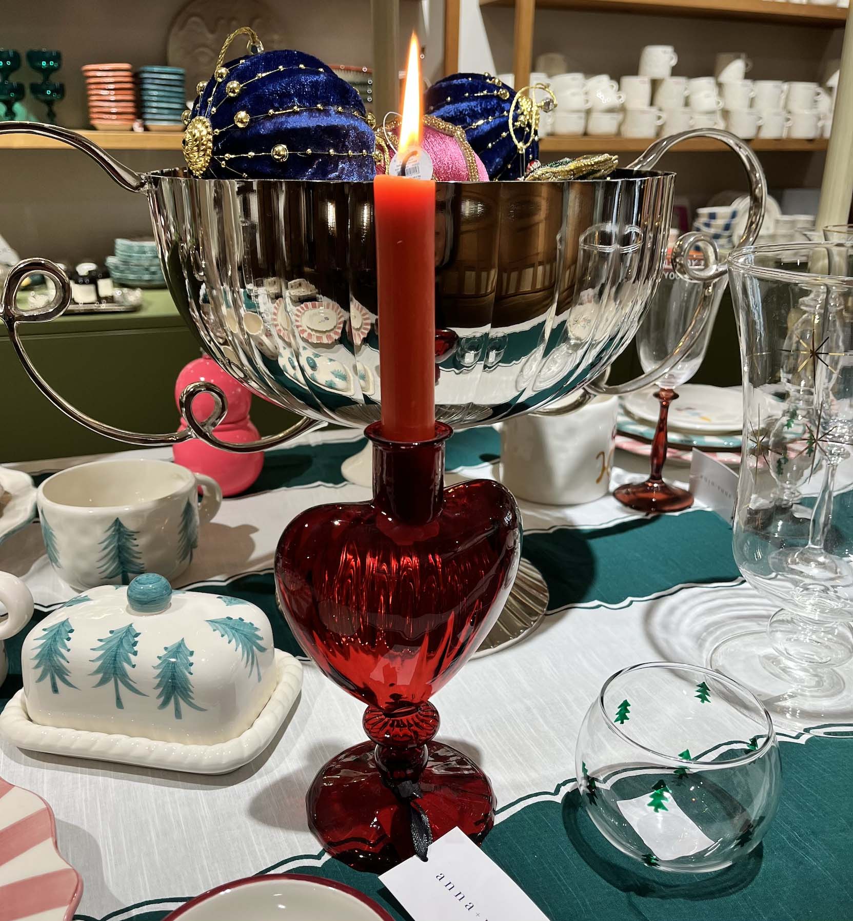 Anna + Nina Maroon Parfum Candle Holder Accessoires