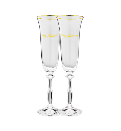 Anna + Nina Dry January Champagne Flute Set of 2 Accessoires