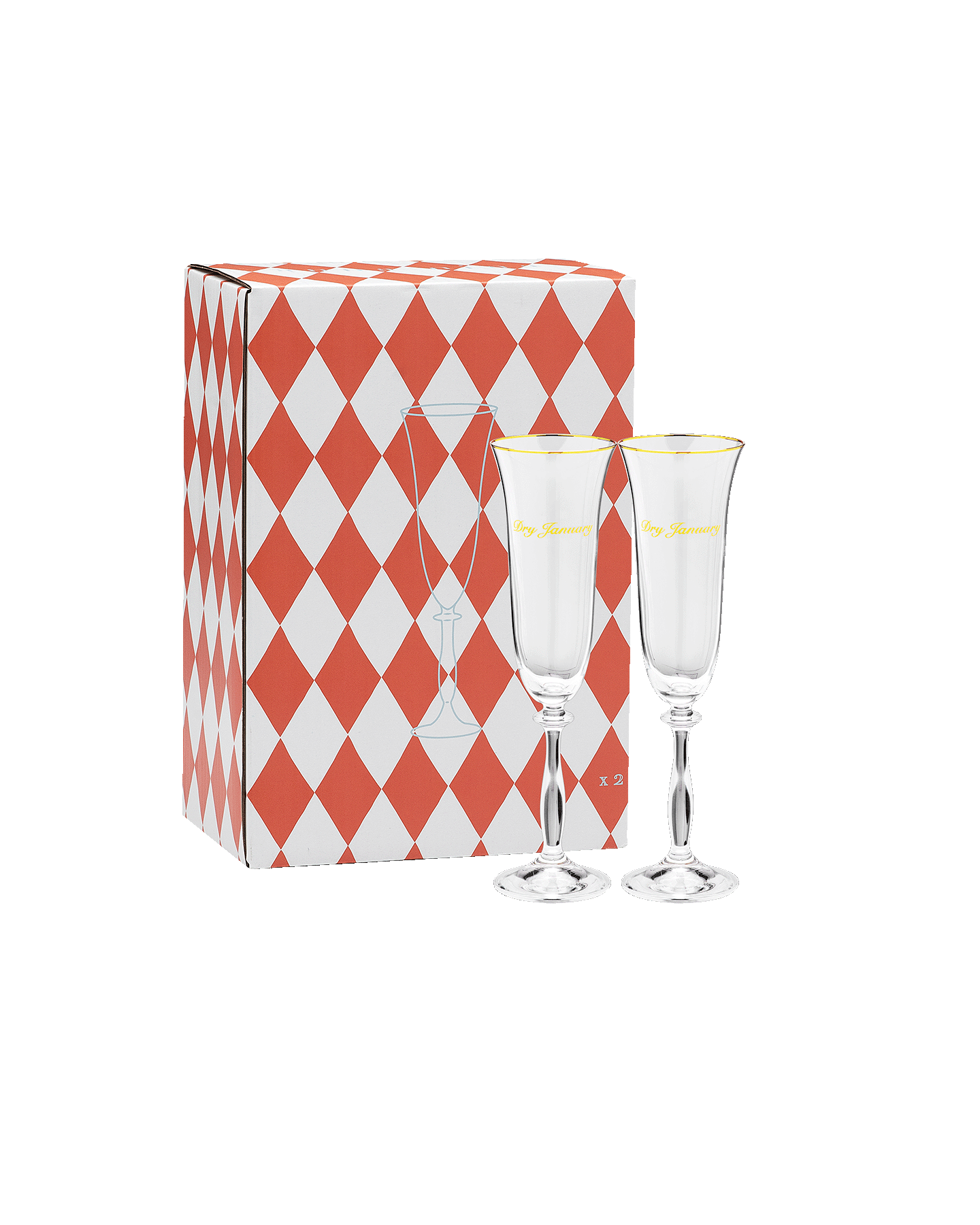 Anna + Nina Dry January Champagne Flute (2 stuks) Accessoires