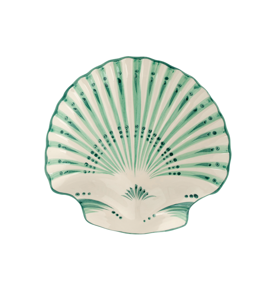 Anna + Nina Shell Verde Serveer Schaal