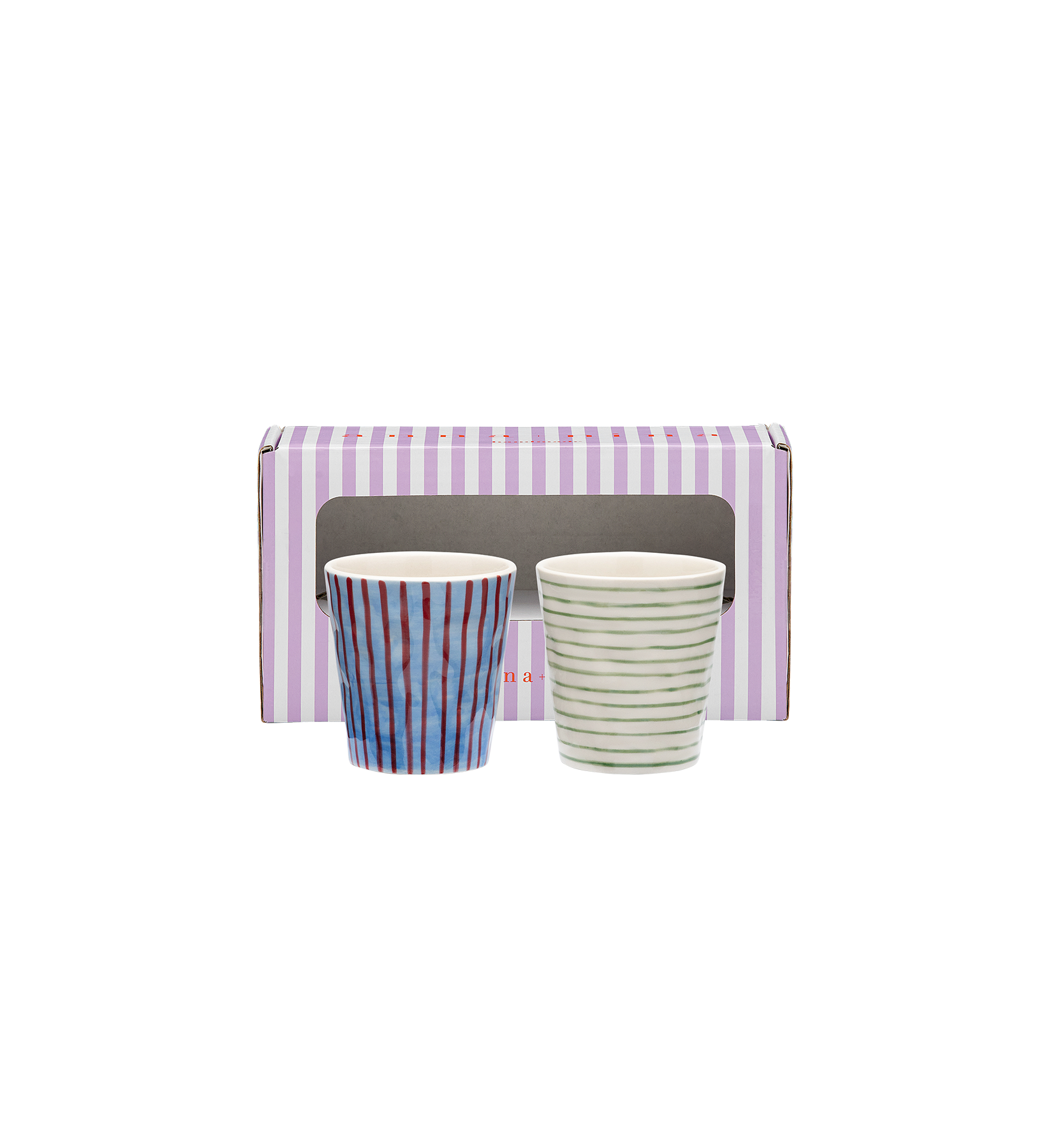 Anna + Nina Stripe Affair Coffee Cup Set of 2