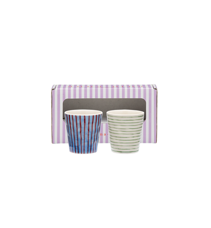 Anna + Nina Stripe Affair Coffee Cup Set of 2