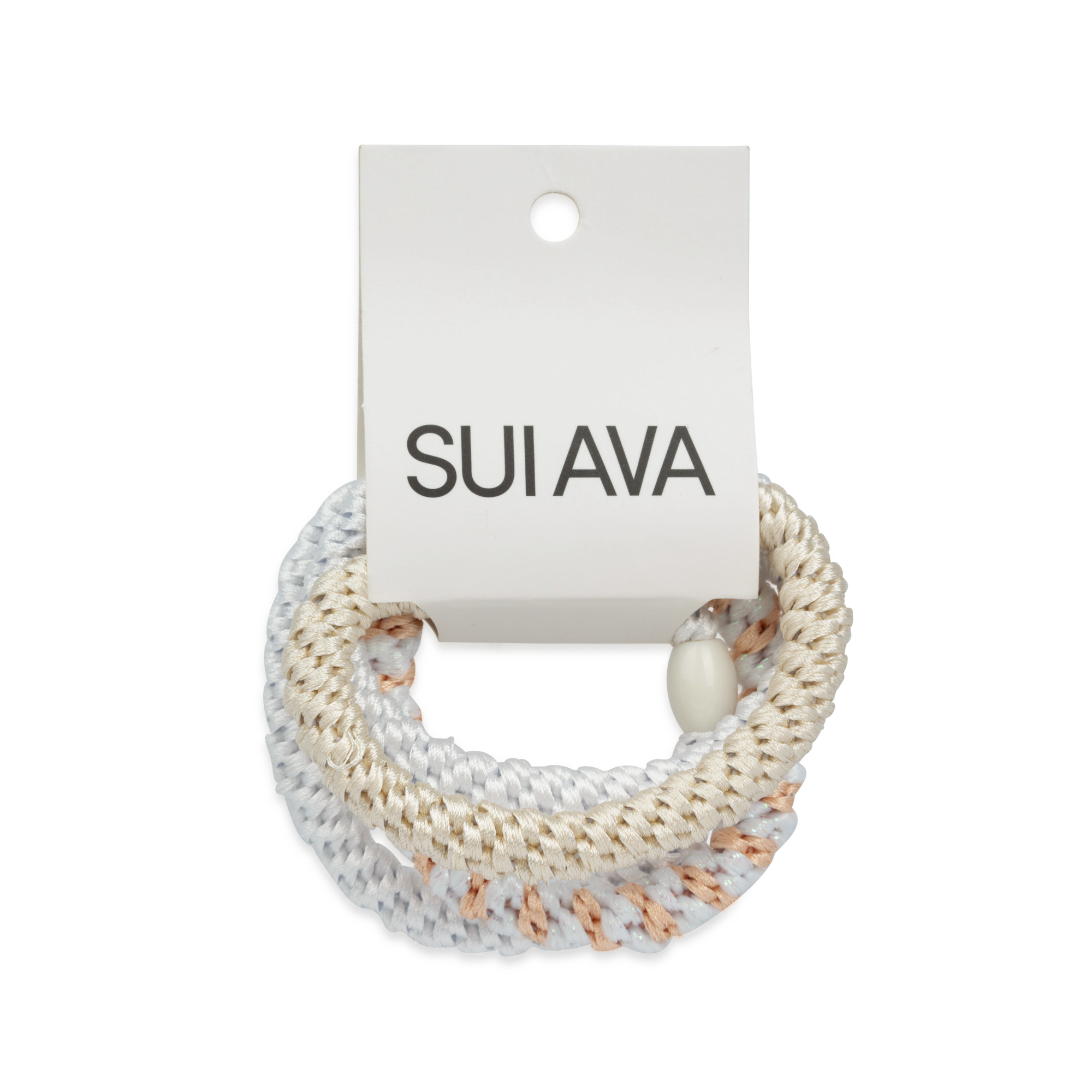 SUI AVA 4-pack Basic Essentials Elastics Bright White Accessoires