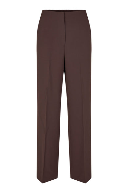 Second Female Fique Classic Trousers Chocolate Plum Broeken