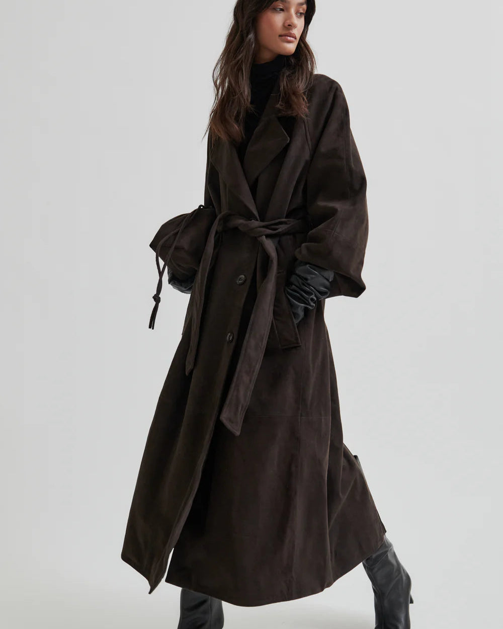 Second Female Noomi Suede Trenchcoat Jassen