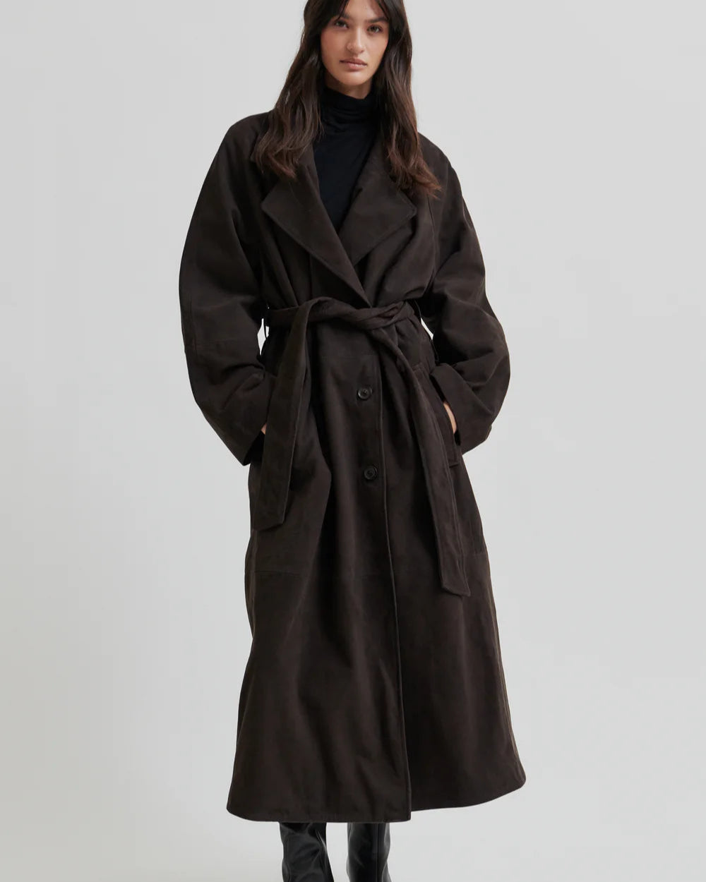 Second Female Noomi Suede Trenchcoat Jassen