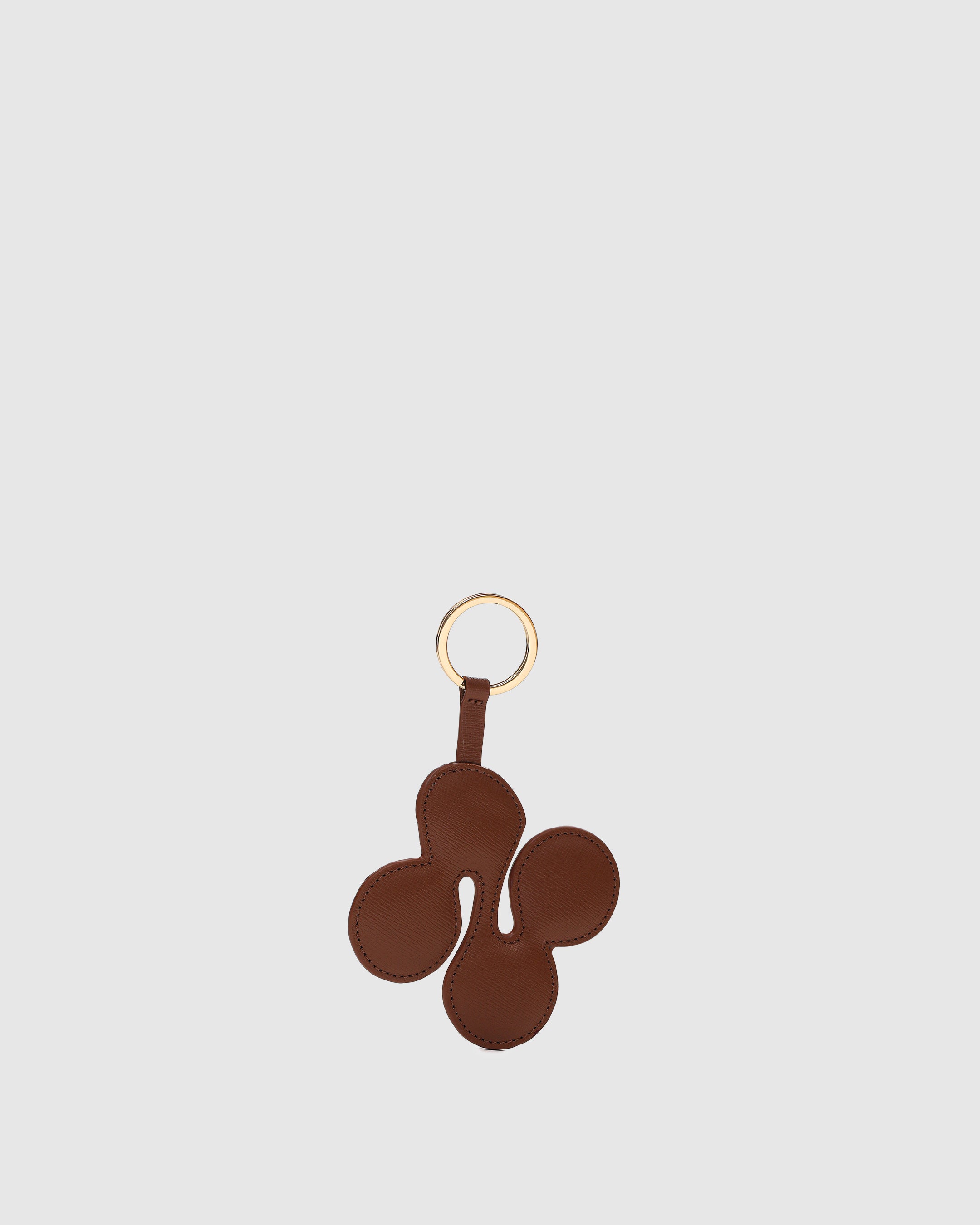 Núnoo Logo Keyring Florence Brown w. Gold Tassen