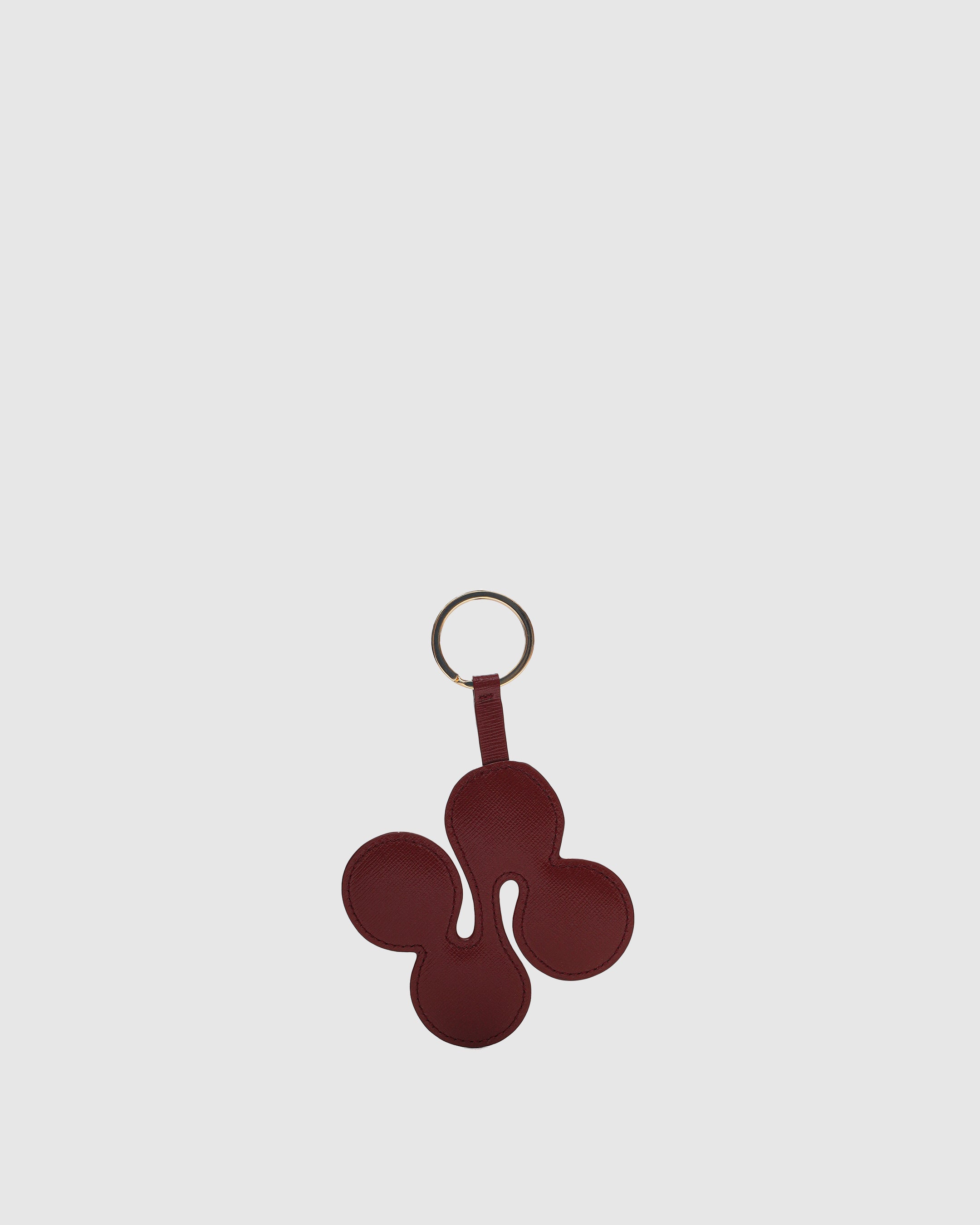 Núnoo Logo Keyring Florence Maroon w. Gold Tassen
