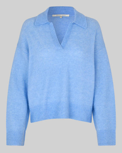 Second Female Bruuk Knit Collar Frozen Fjord