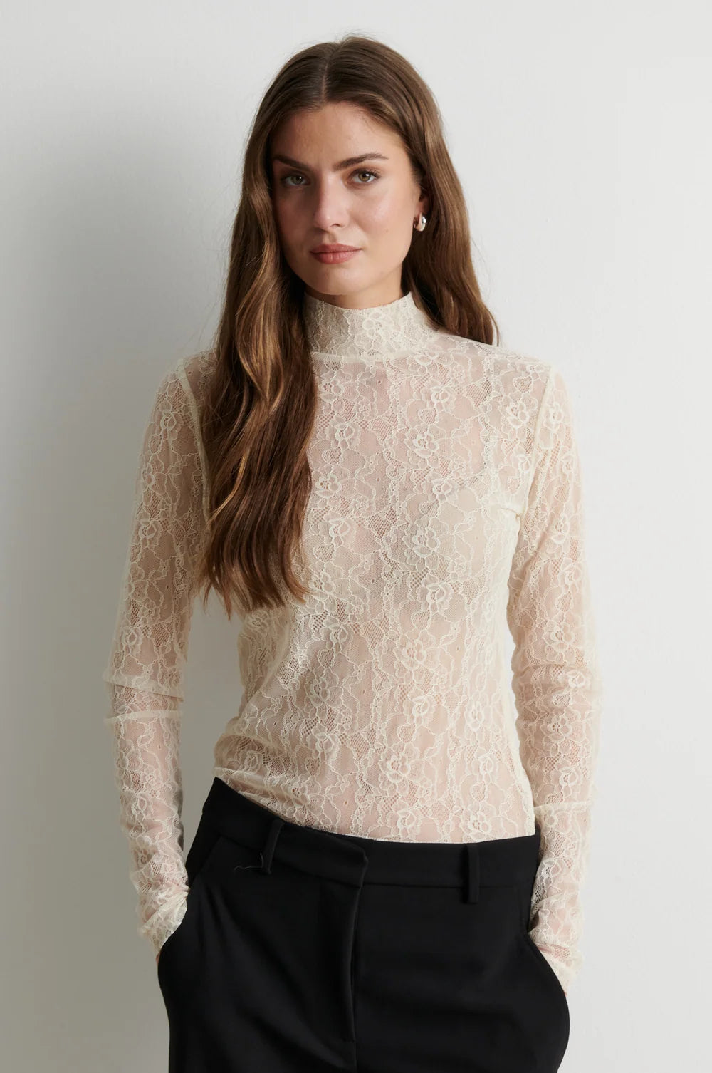 Second Female Luria LS Lace Tee Birch