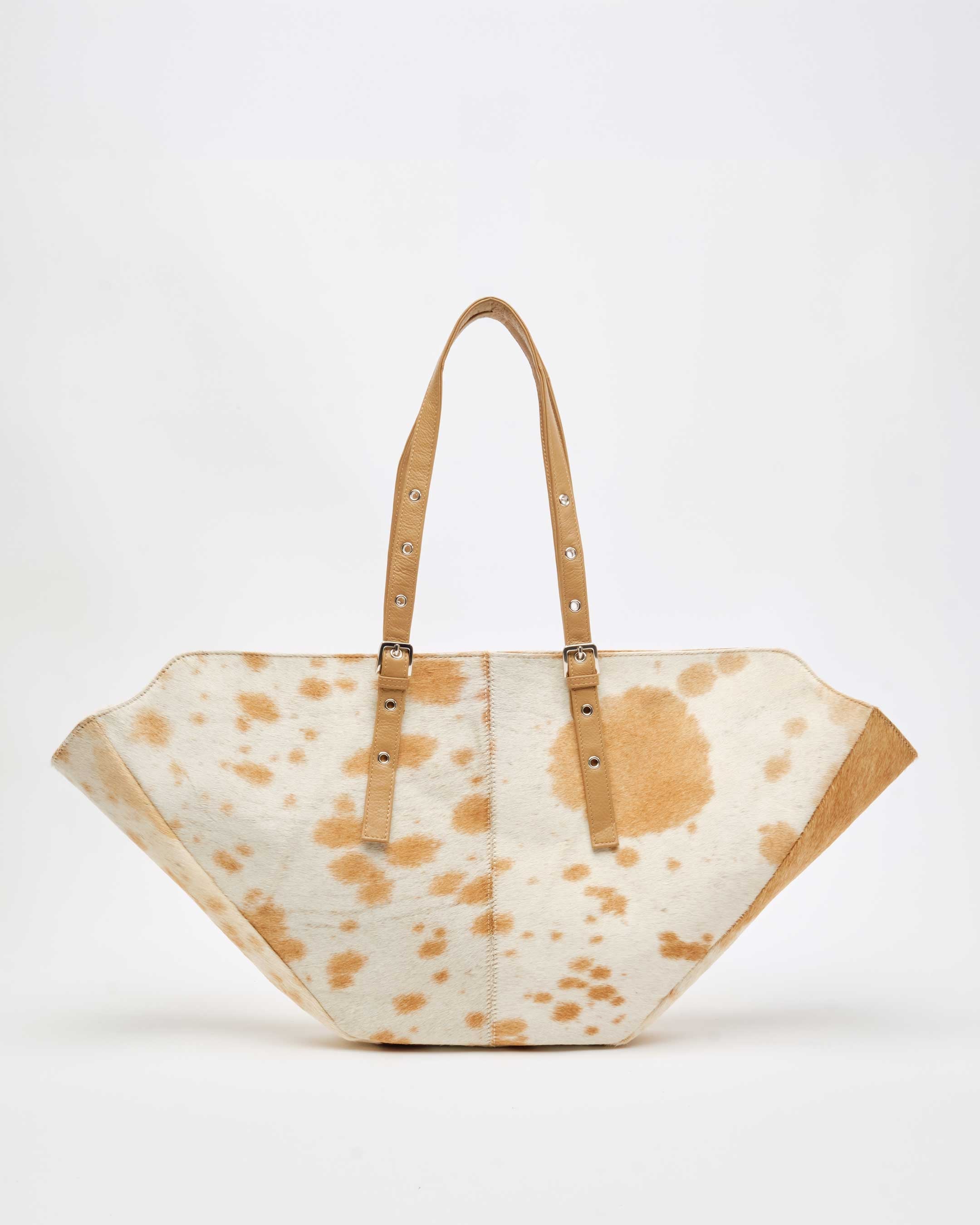 Núnoo Nora Shopper Light Brown Dots Tassen