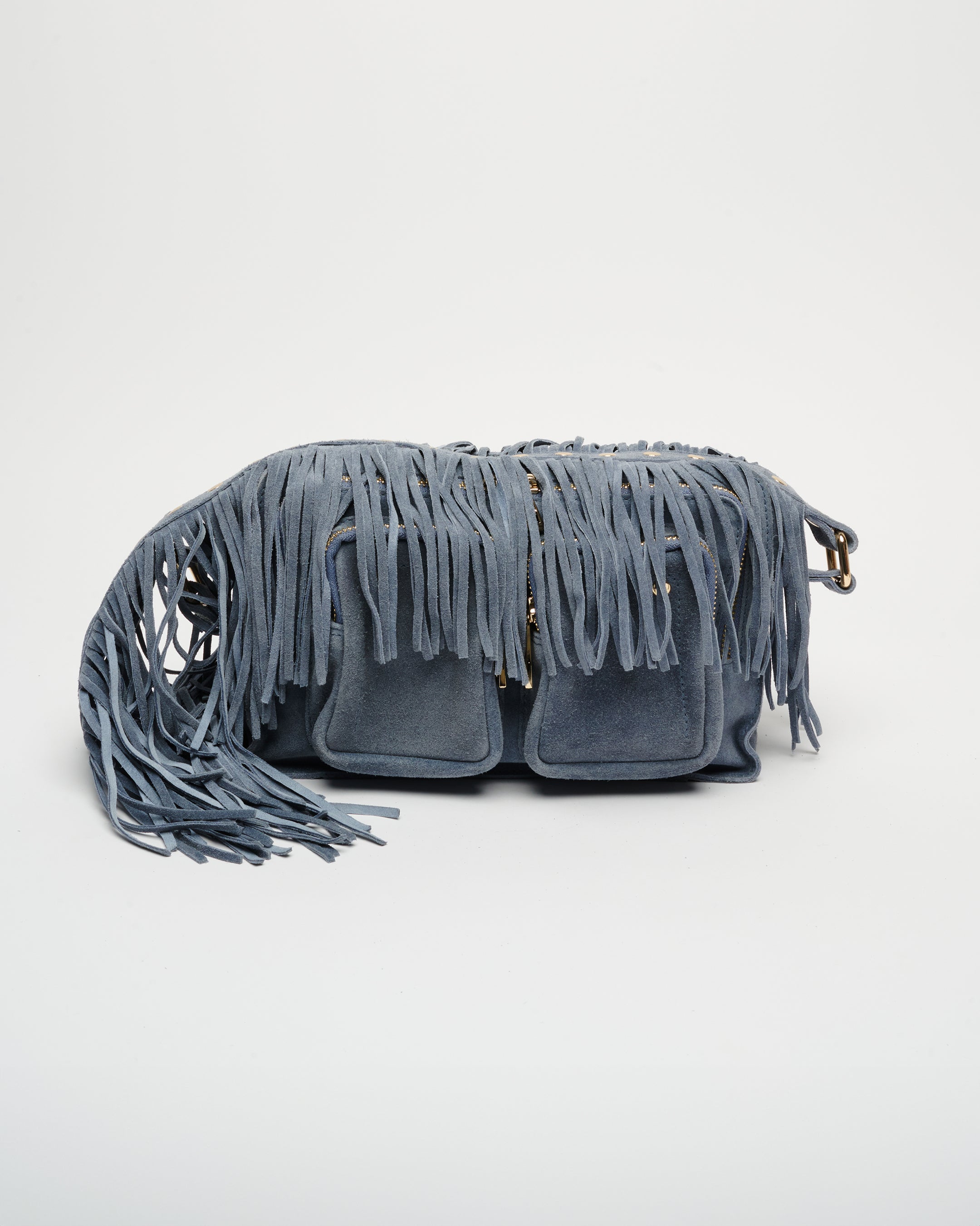 Núnoo Ellie Fringe Suede Jeans w. Gold Accessoires