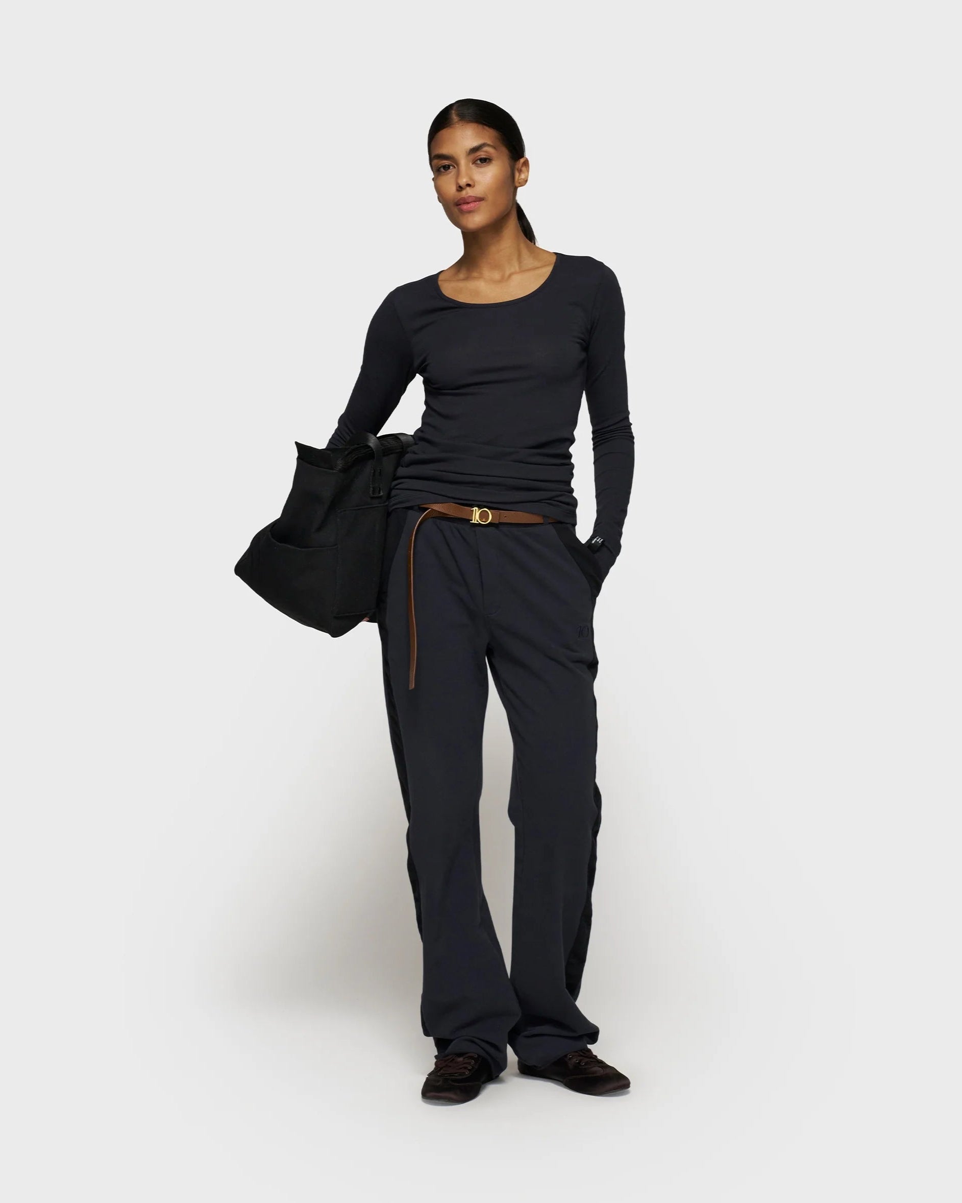 10DAYS Extra Long Sleeve T-shirt Modal Tops