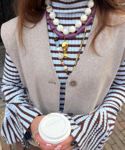 Le Veer Nova Ketting White
