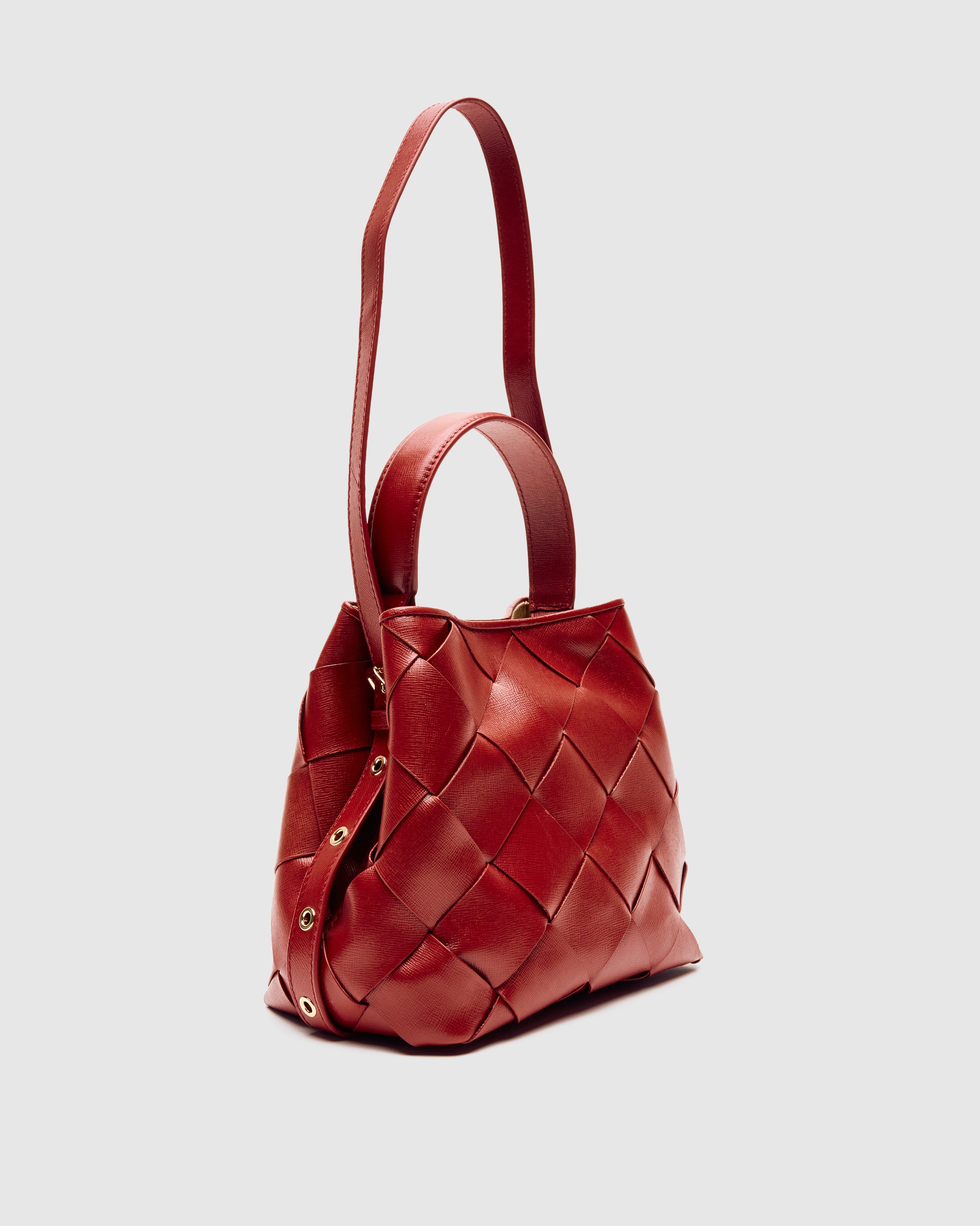 Núnoo Small Chiara Braided Florence Maroon w. Gold Tassen