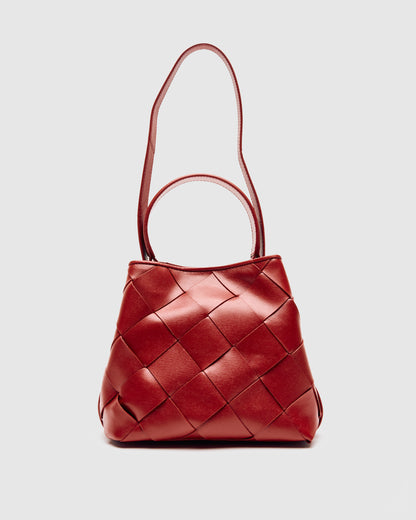 Núnoo Small Chiara Braided Florence Maroon w. Gold Tassen