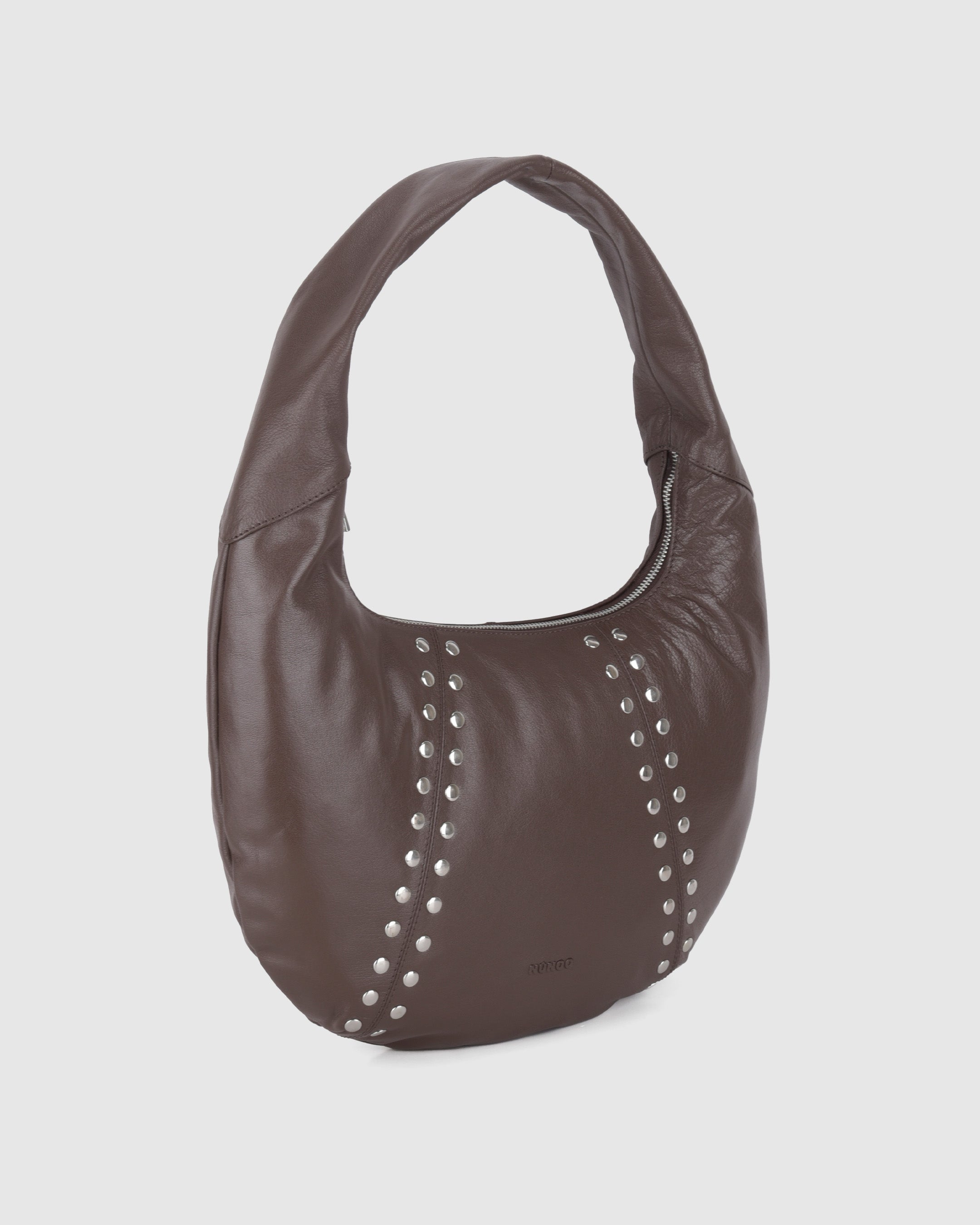 Núnoo Small Gabi Rivet Mountain Dark Brown Tassen