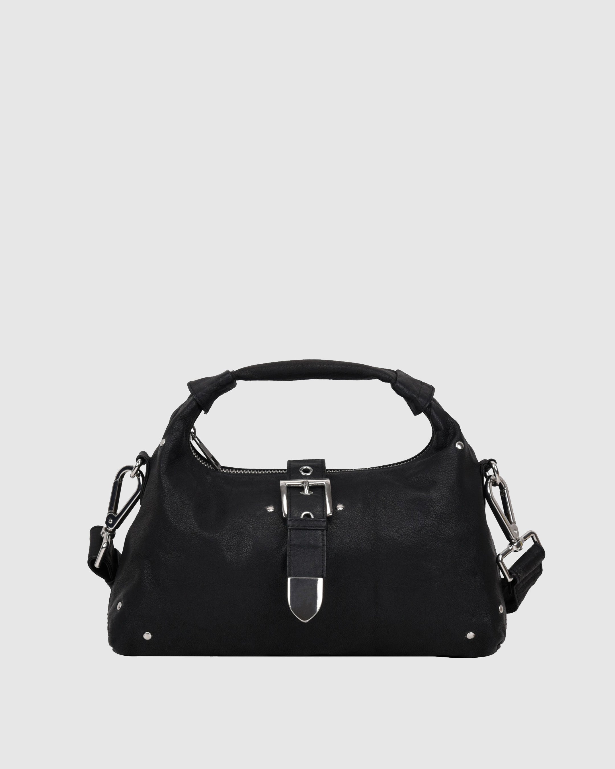 Núnoo Dandy Buckle Washed Black Tassen