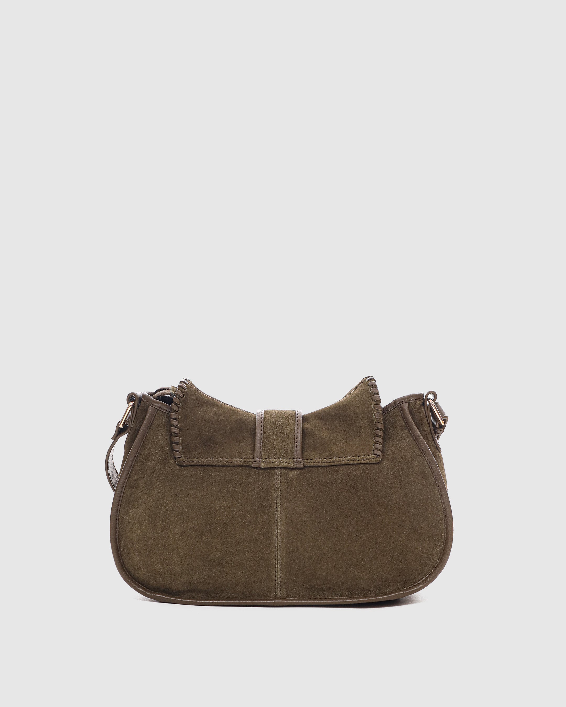 Núnoo Maria Stitch Suede Dark Olive w. Gold Tassen