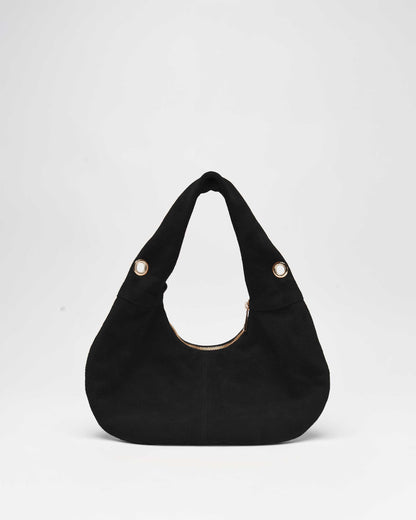 Núnoo Mini Gabi Suede Fringe Black w. Gold Tassen