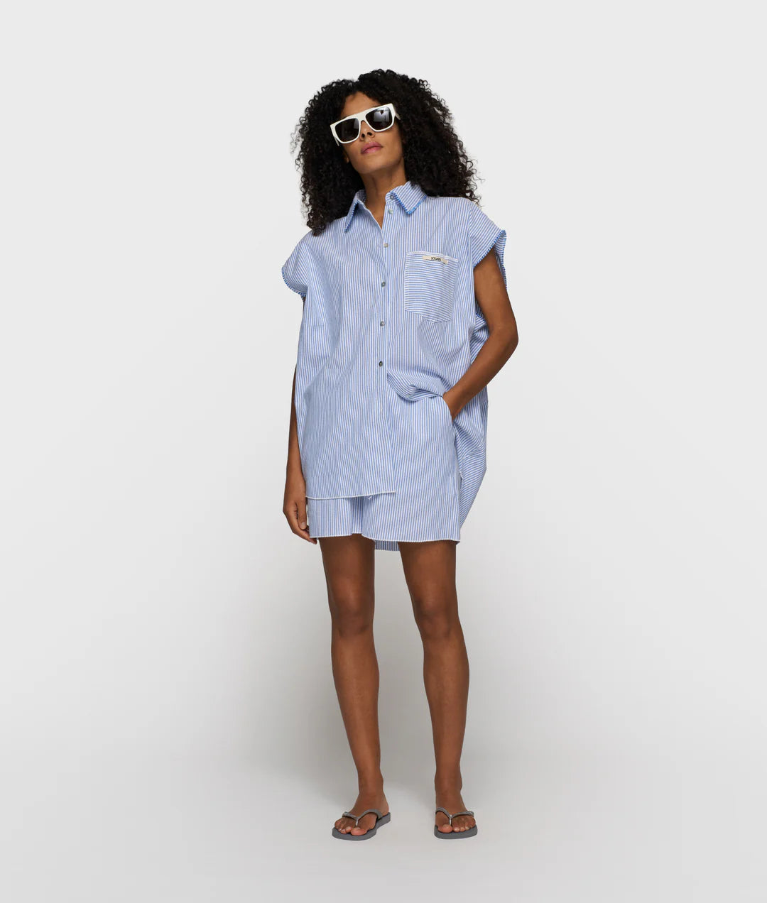 Cotton blouse stripes
