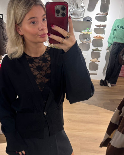 Second Female Flashy Knit Cardigan Truien & Vesten