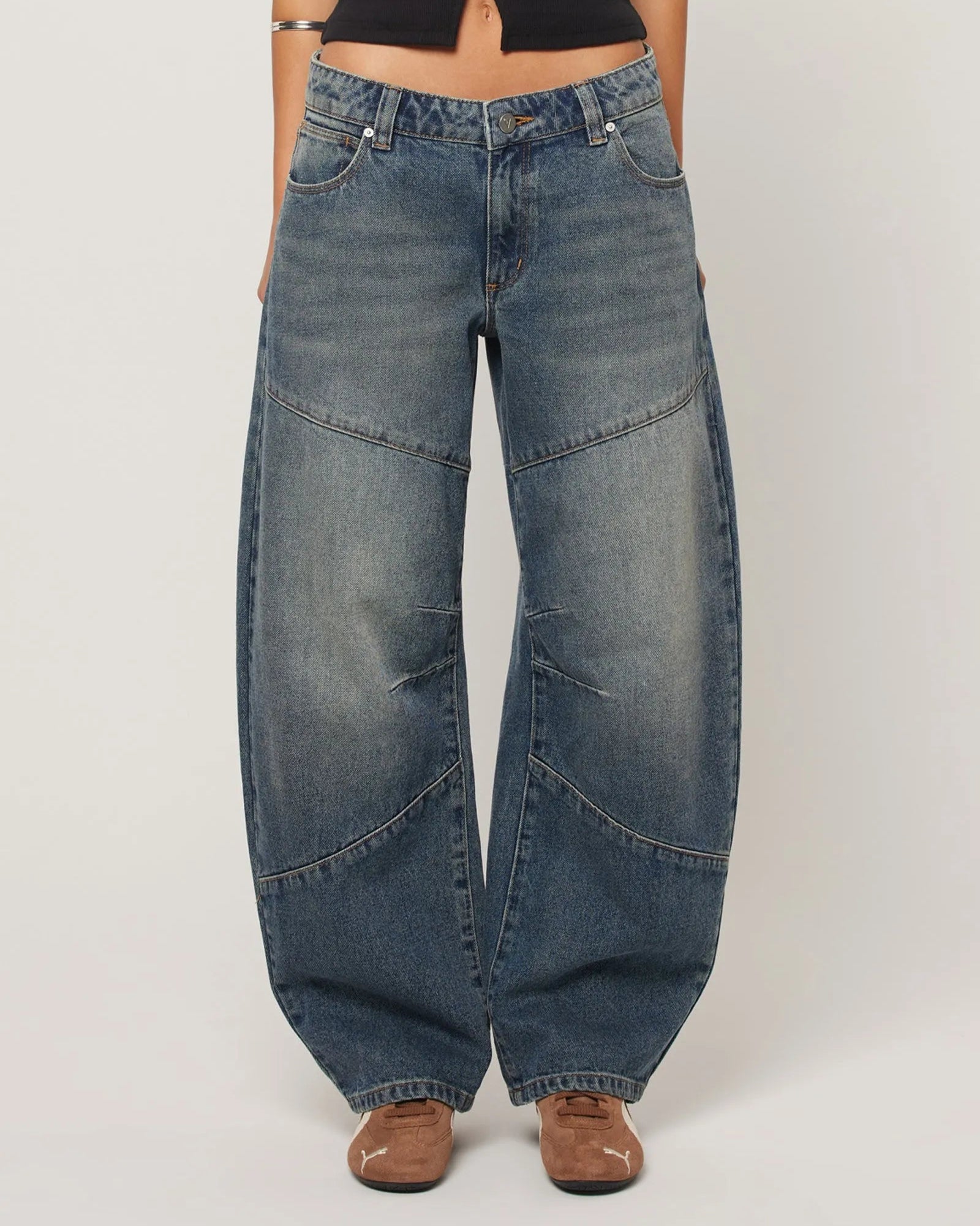 Abrand 99 Low Barrel Mid Vintage Blue Jeans