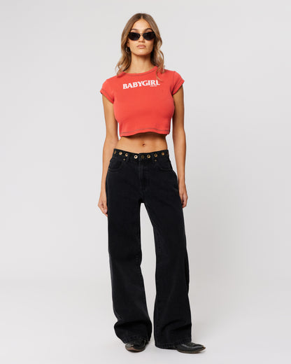 Abrand 95 Mid Baggy Eyelet Jeans