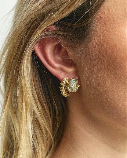 Anna + Nina Froggies Hoop Oorbellen (2 stuks)