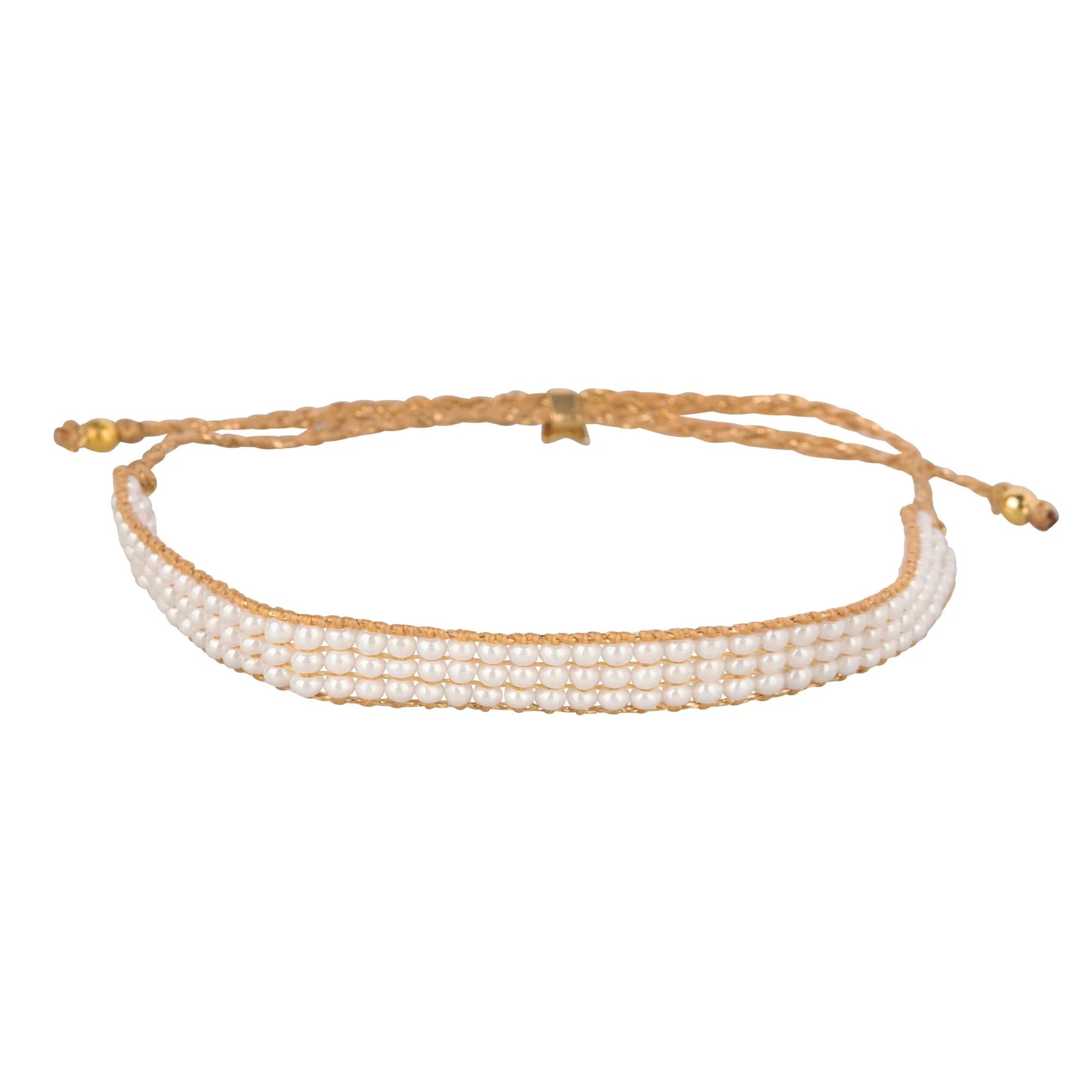 Betty Bogaers Three Rows Pearl Bracelet