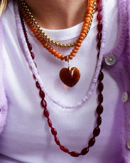 Bonnie Studios Funky Burgundy Lange Ketting