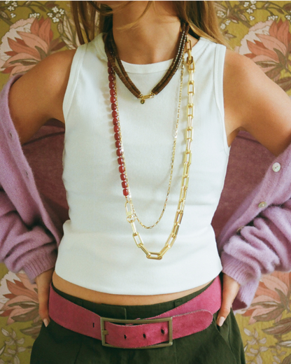 Bonnie Studios Moos Double Brown Necklace