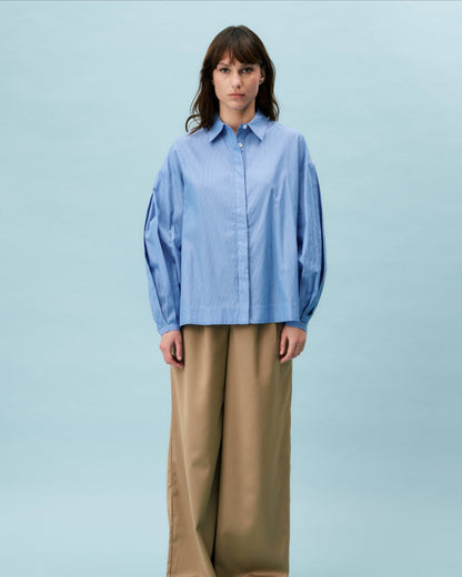 FRNCH Libellule Blouse Light Blue Stripe Blouses