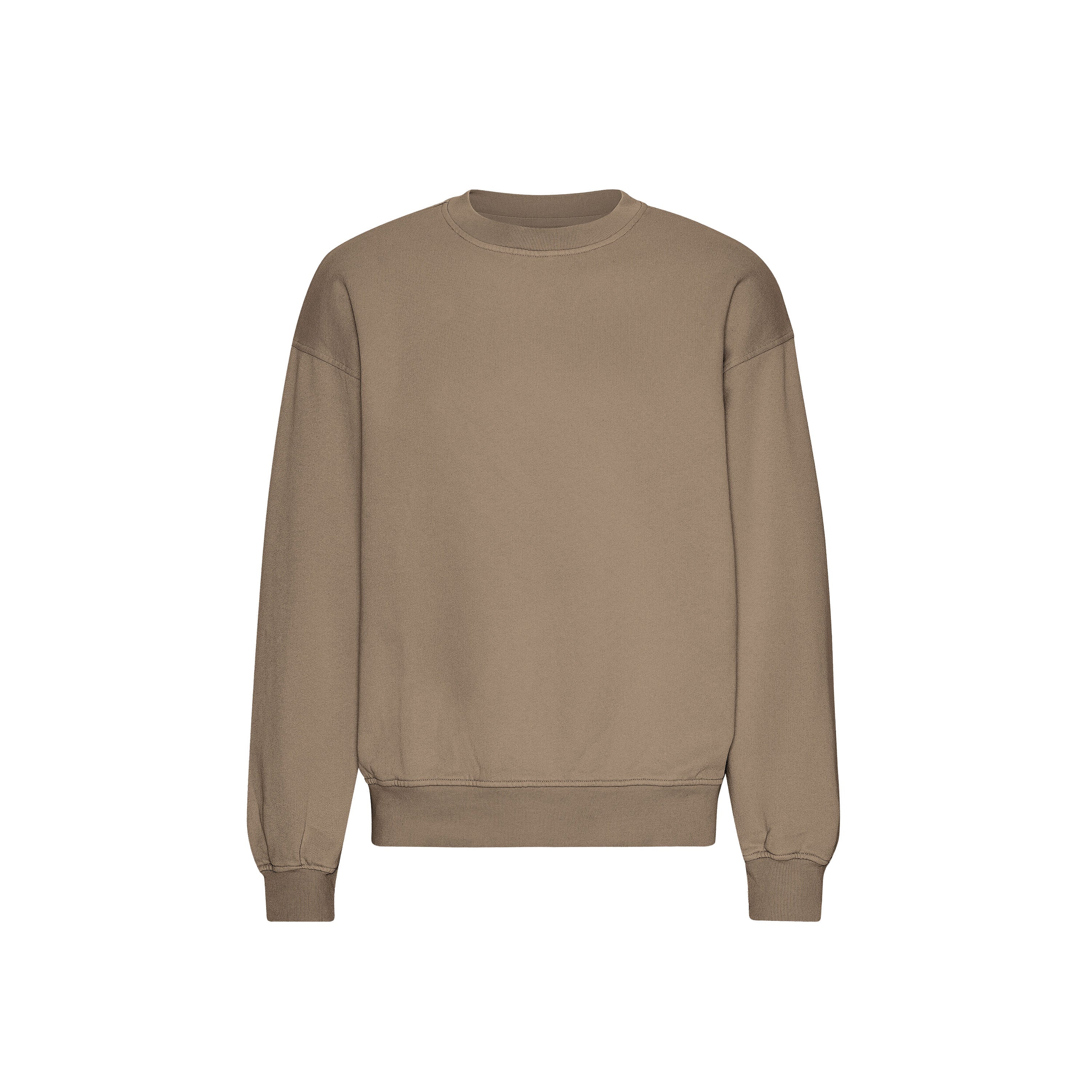 Colorful Standard Trui oversized crew neck Warm Taupe Truien & Vesten