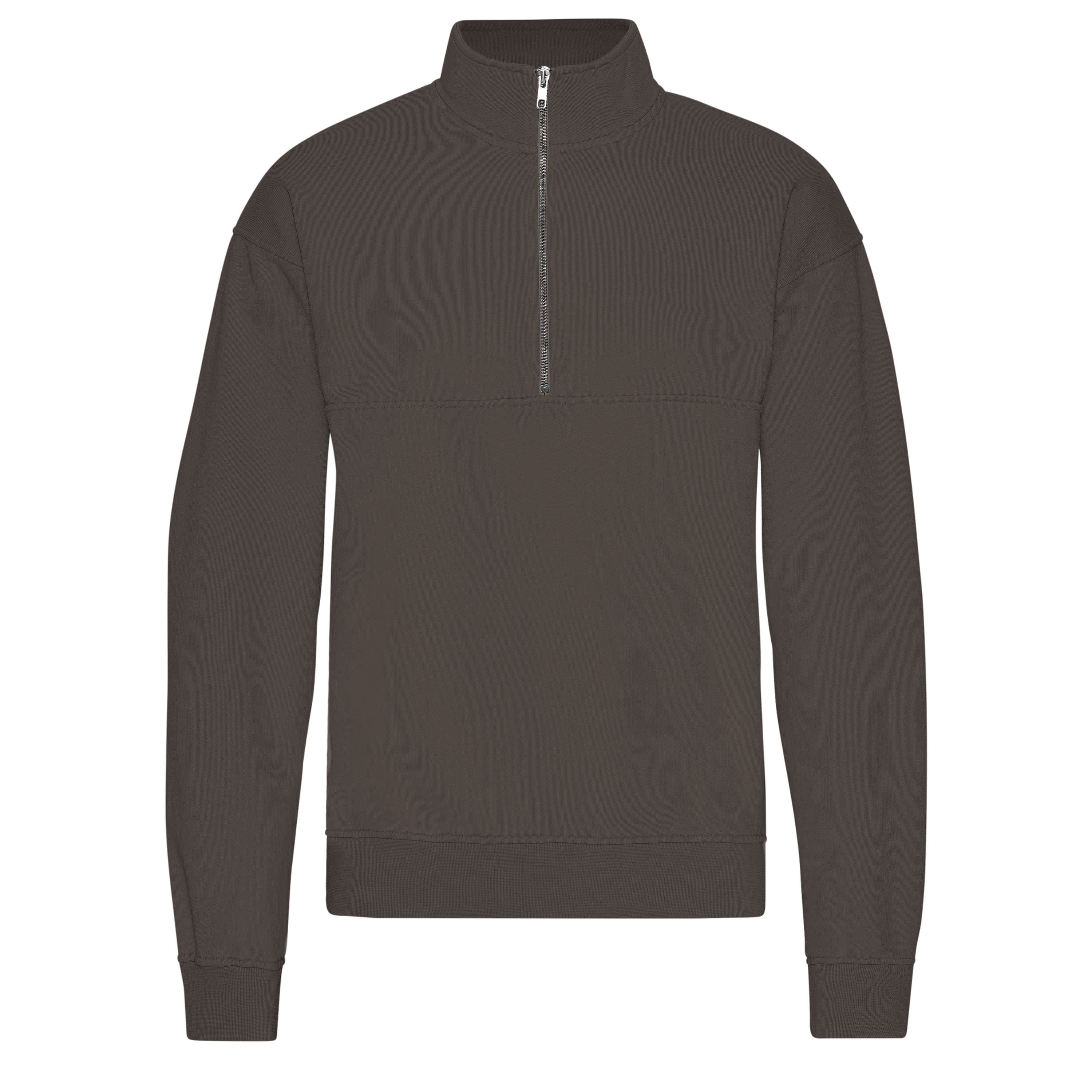 Colorful Standard Organic Quarter Zip Coffee Brown Truien & Vesten