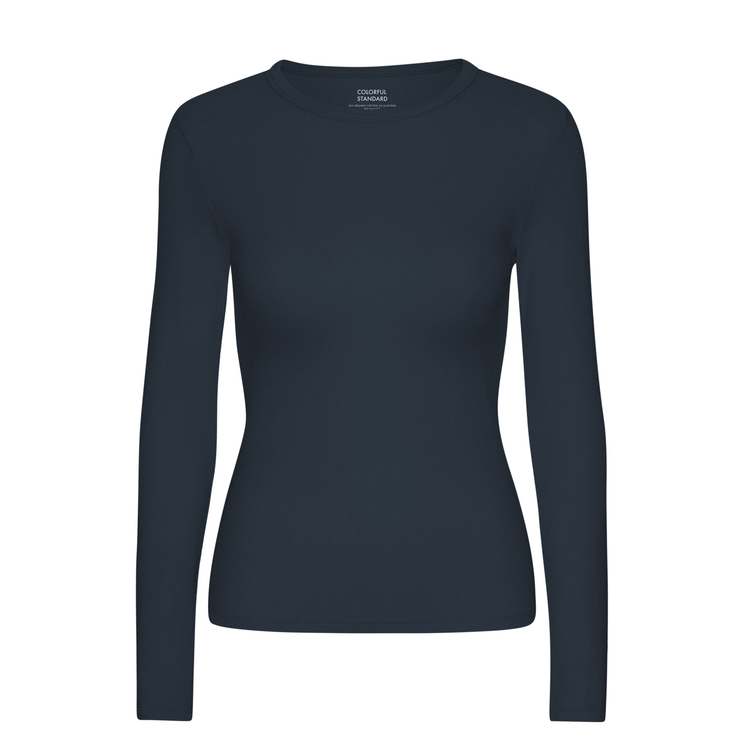 Colorful Standard Women Organic Rib LS T-Shirt Navy Blue T-shirts