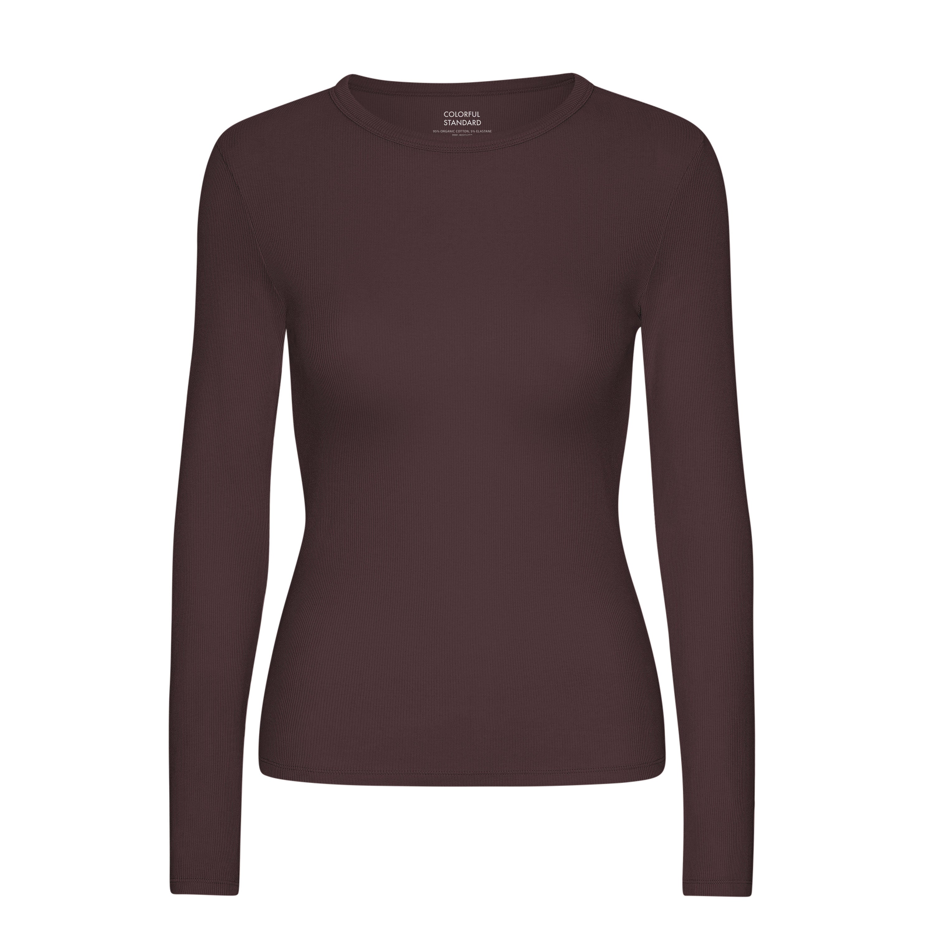 Colorful Standard Women Organic Rib LS T-Shirt Oxblood Red T-shirts