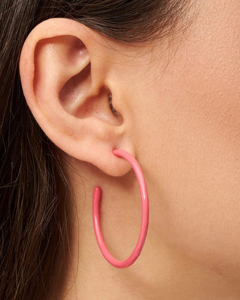 LuLu Copenhagen Color Hoops Large Pair Sieraden
