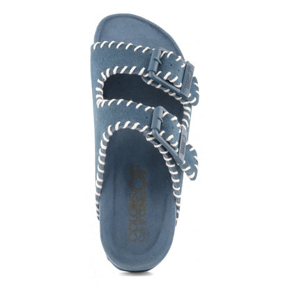 Colors of California Slofi Slippers Suede met Stiksel