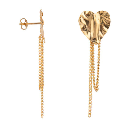 Betty Bogaers Heart Chain Stud Earring (1 stuk)