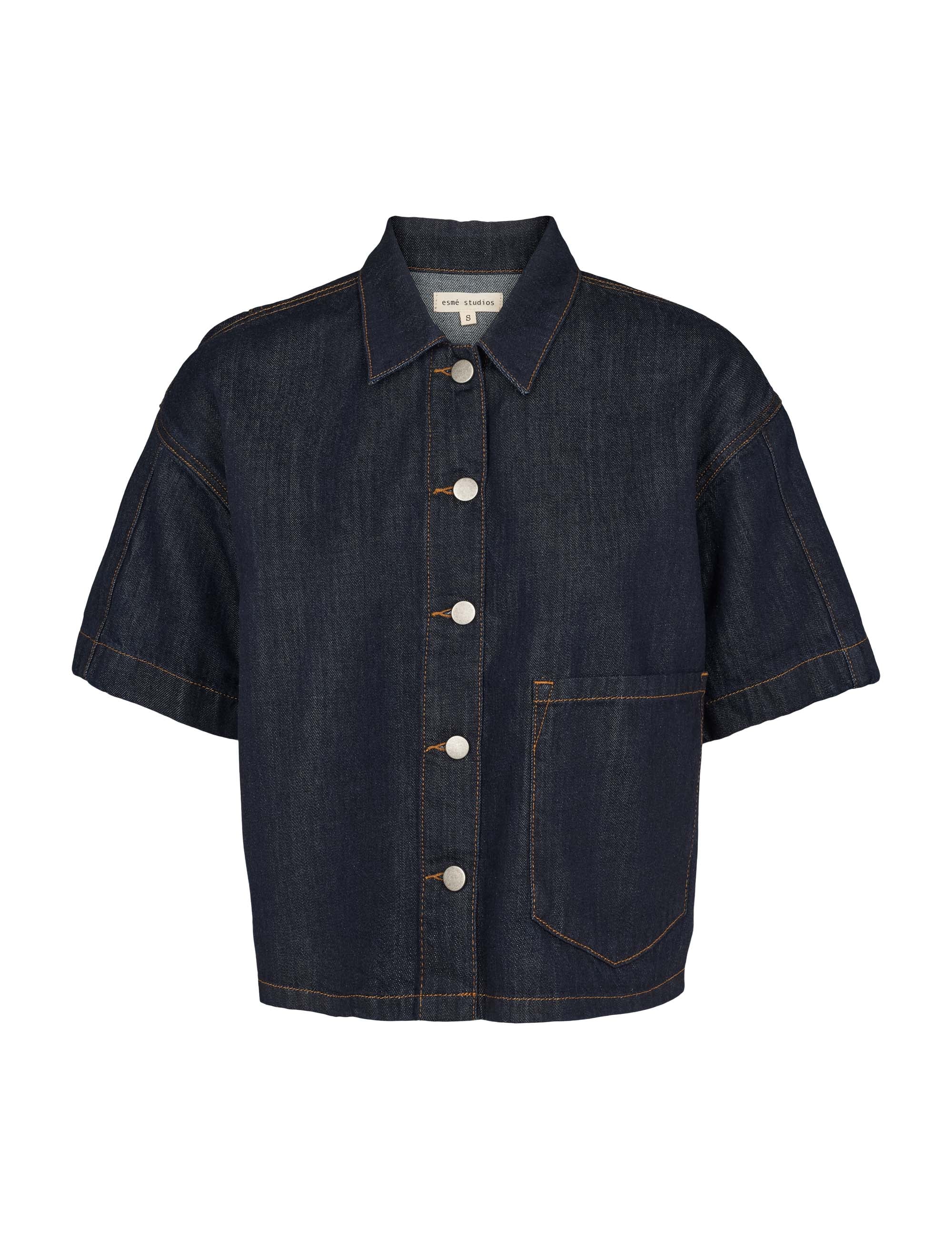 Esmé Studios Denim shirt Dina Blouses