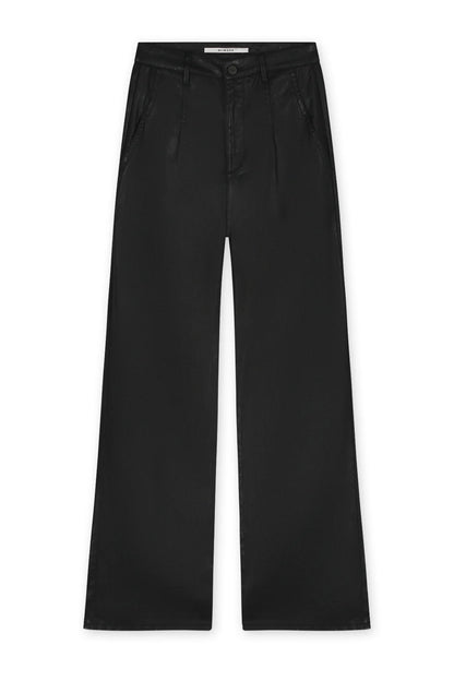 Homage to Denim Flowy Coated Pleated Jeans Black Coated Jeans