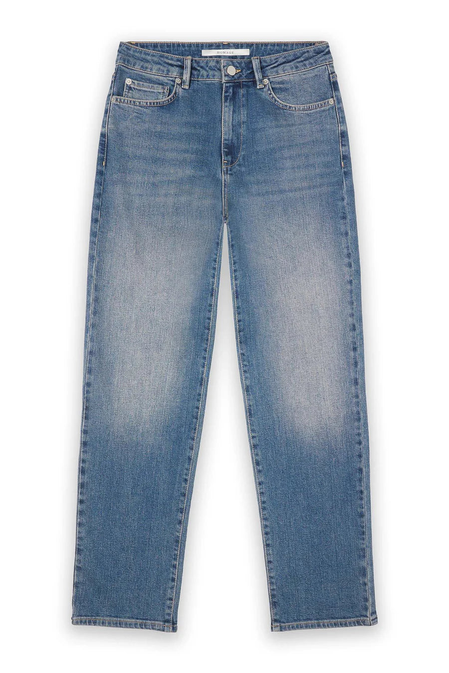 Homage to Denim Scotti - Relaxed Straight Jeans Retro Blue Jeans