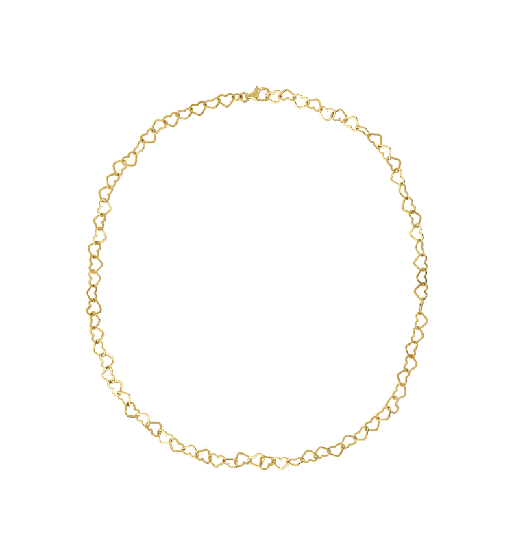 Anna + Nina Linked Hearts Necklace Accessoires