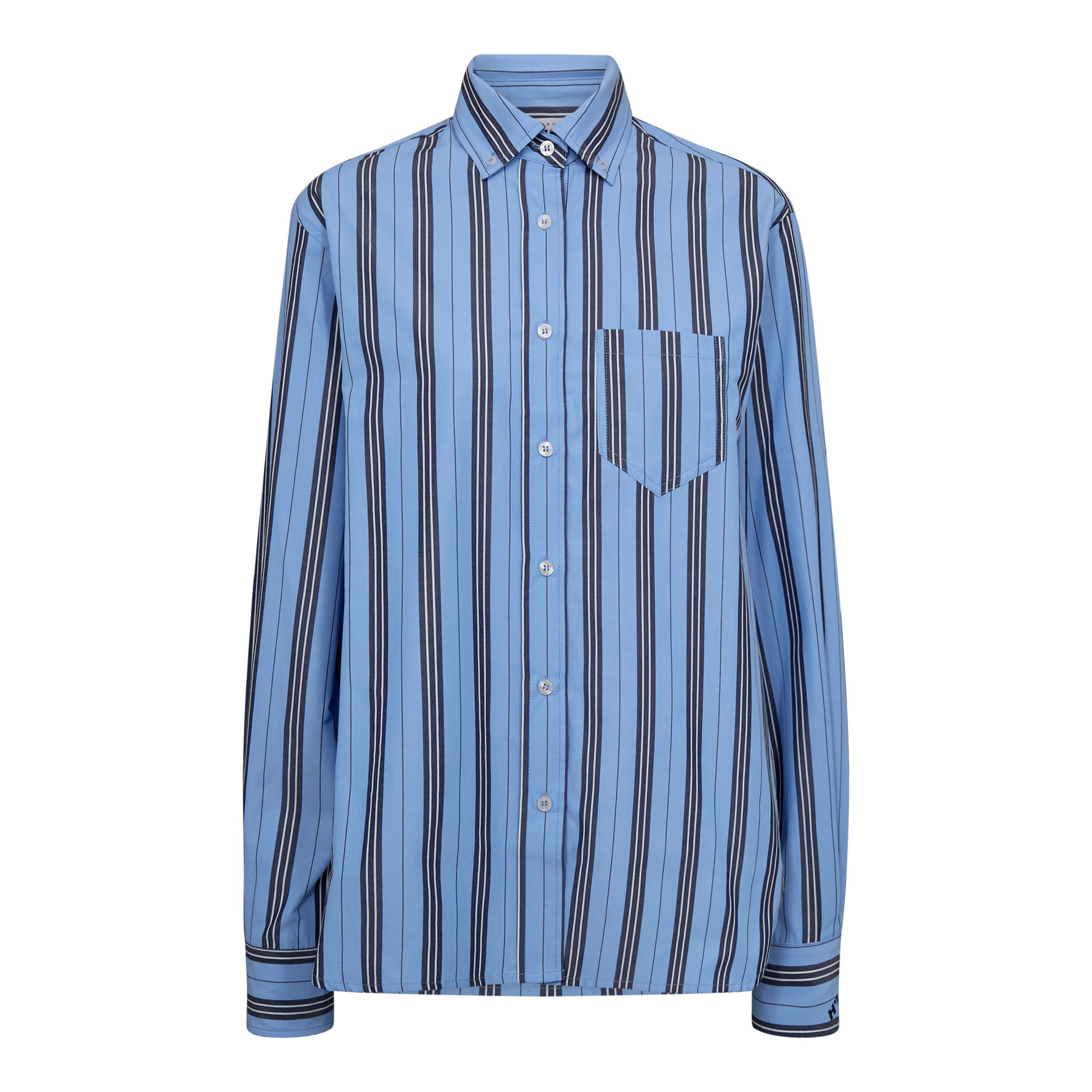 Haute L'amitié Blouse Down Stripe Blouses